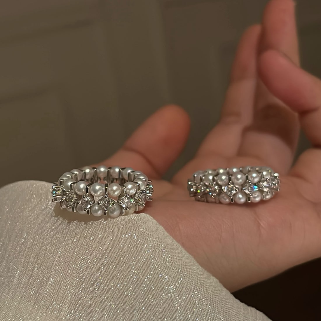 Zirconia Pearl Romantic Ring - 4