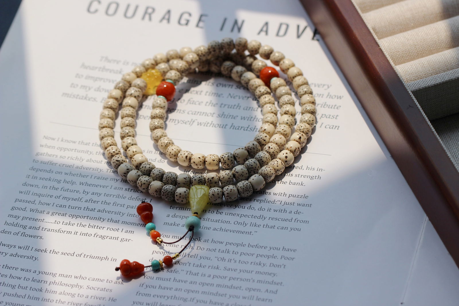 108-bead Bodhi seed prayer beads, can be used as a bracelet or necklace. - 10