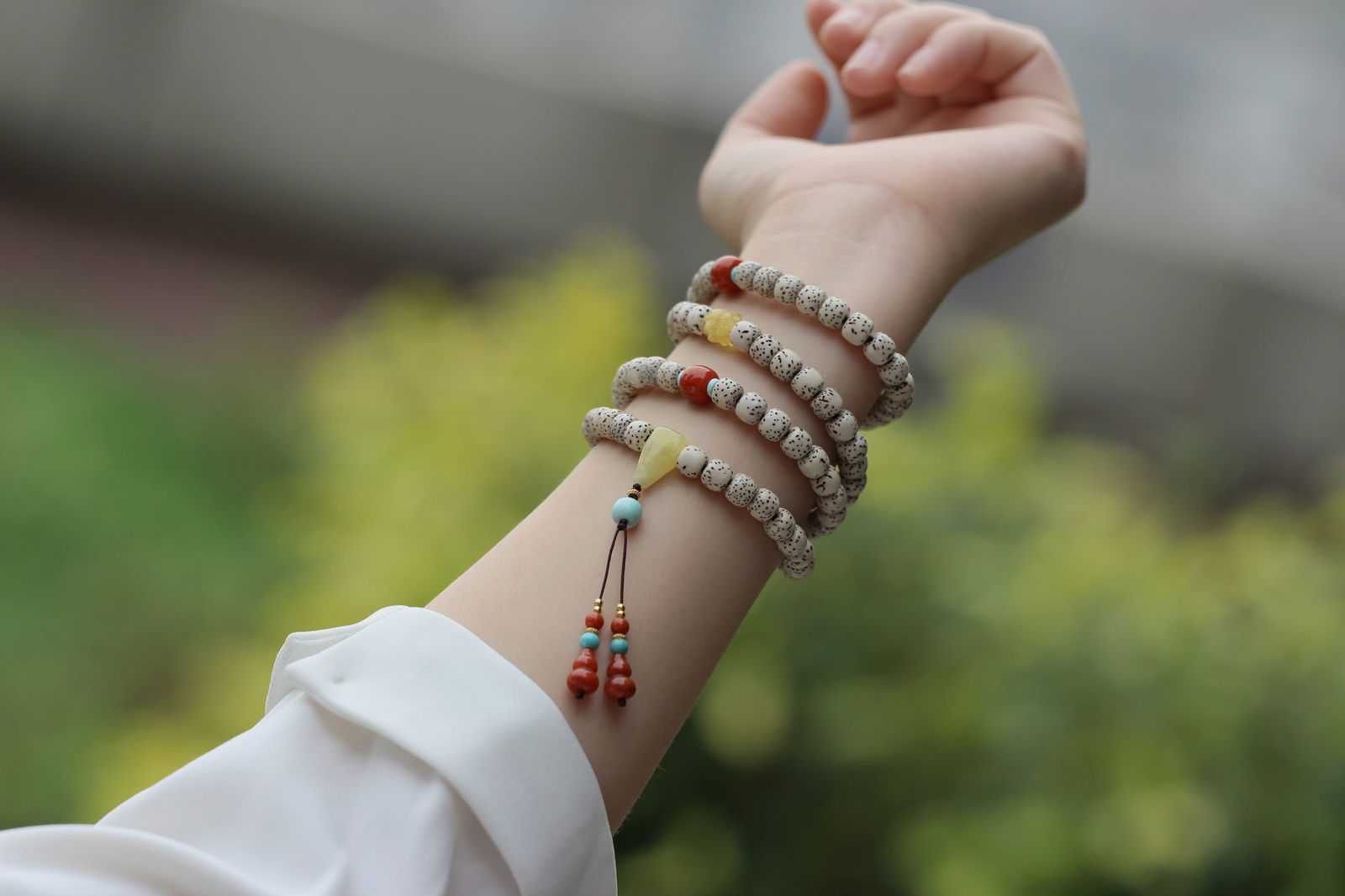 108-bead Bodhi seed prayer beads, can be used as a bracelet or necklace. - 13