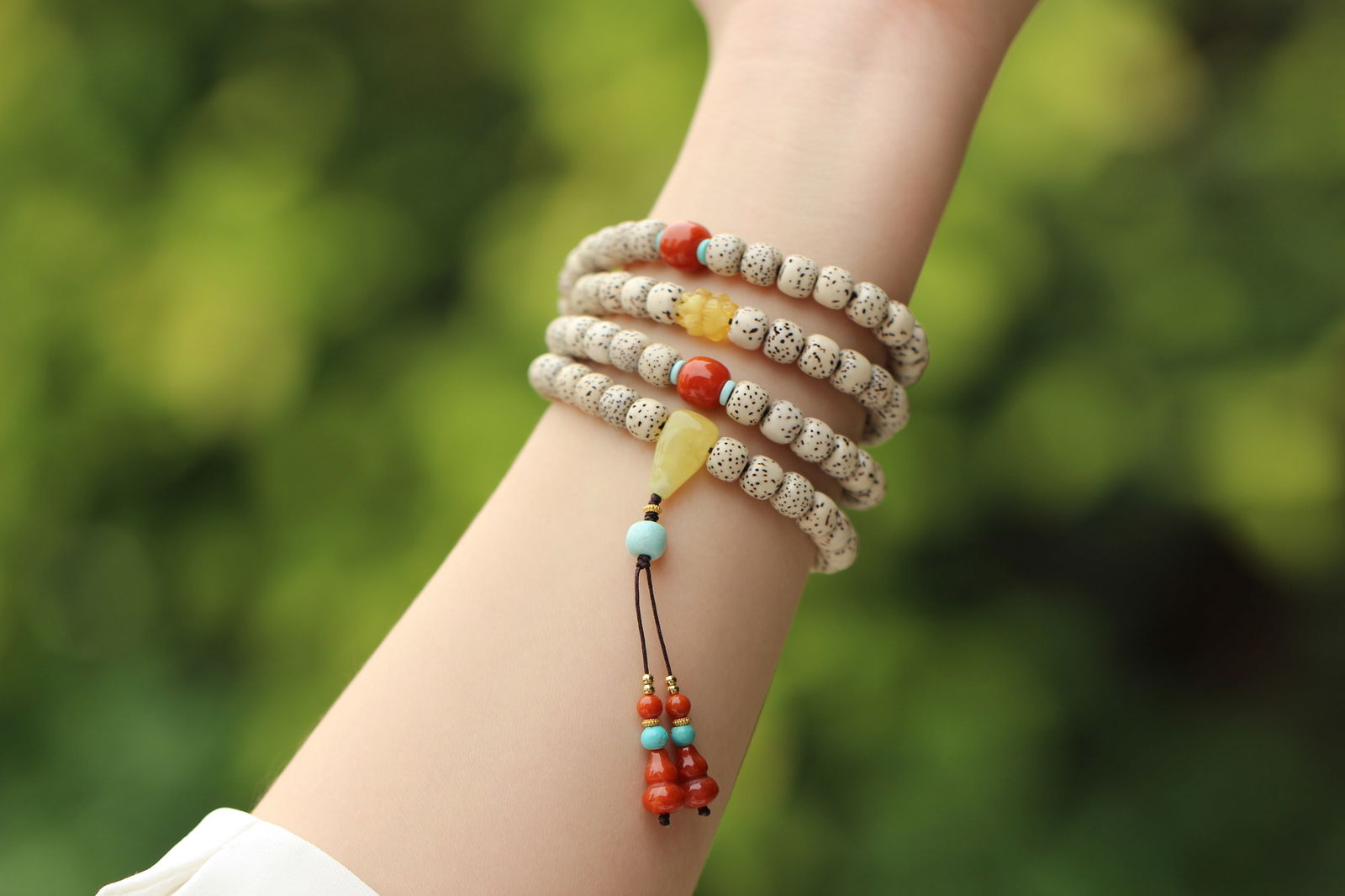 108-bead Bodhi seed prayer beads, can be used as a bracelet or necklace. - 14