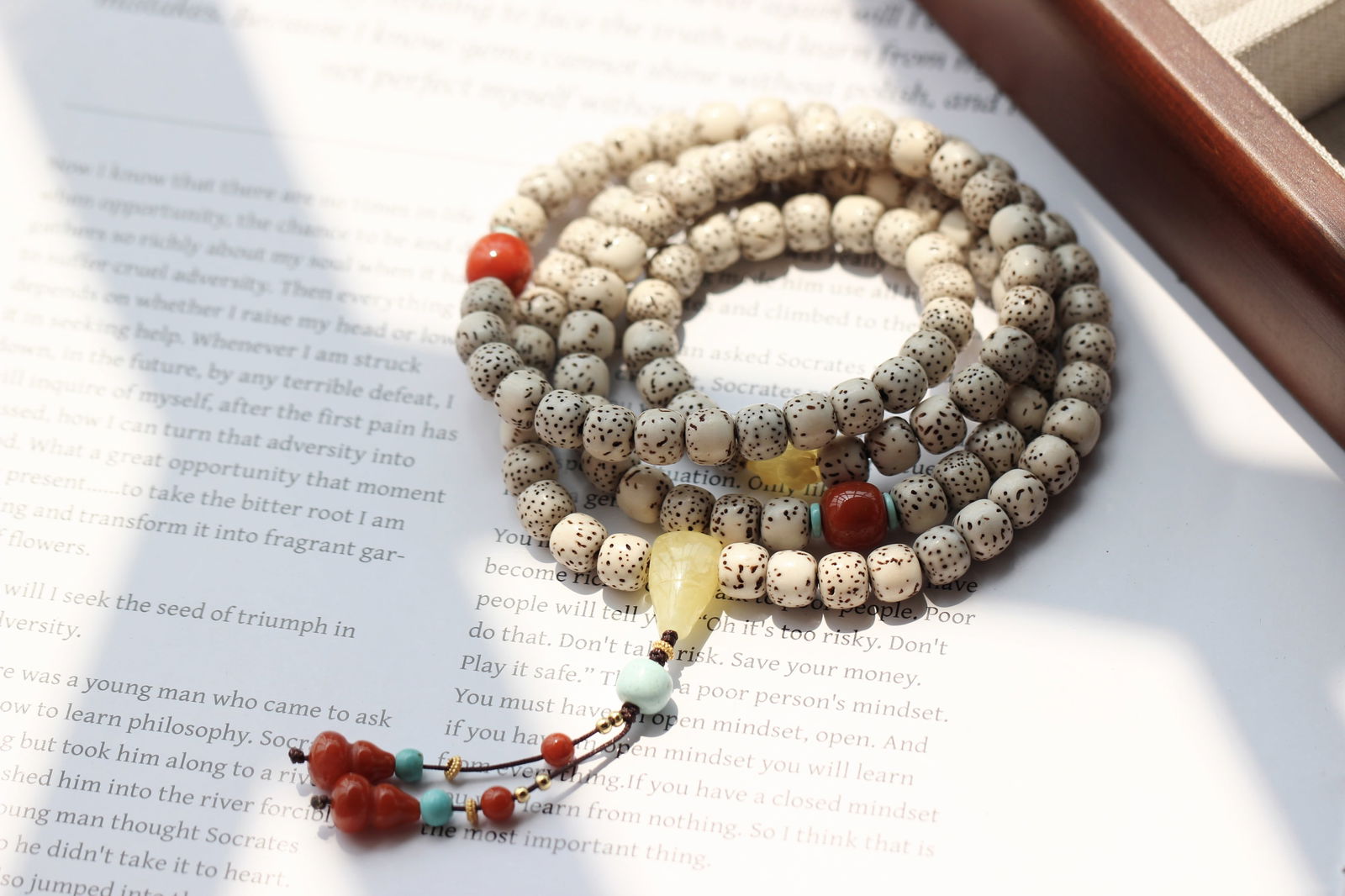 108-bead Bodhi seed prayer beads, can be used as a bracelet or necklace. - 2