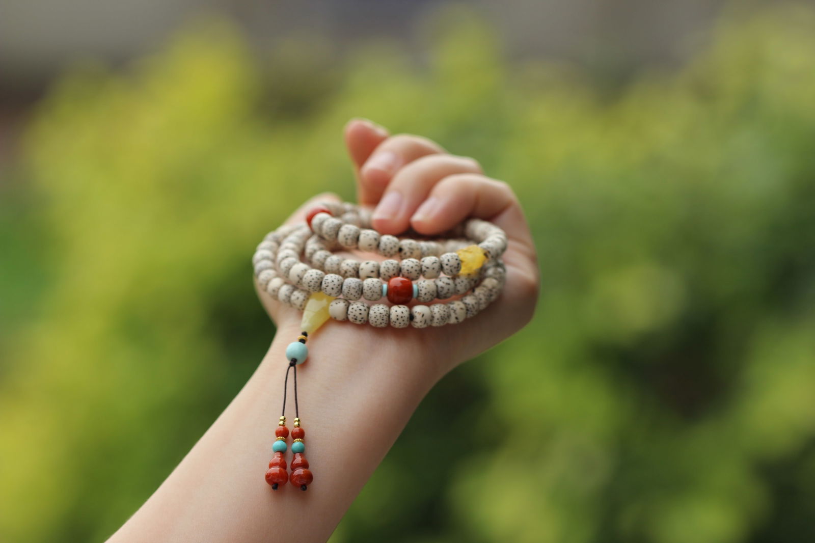 108-bead Bodhi seed prayer beads, can be used as a bracelet or necklace. - 3