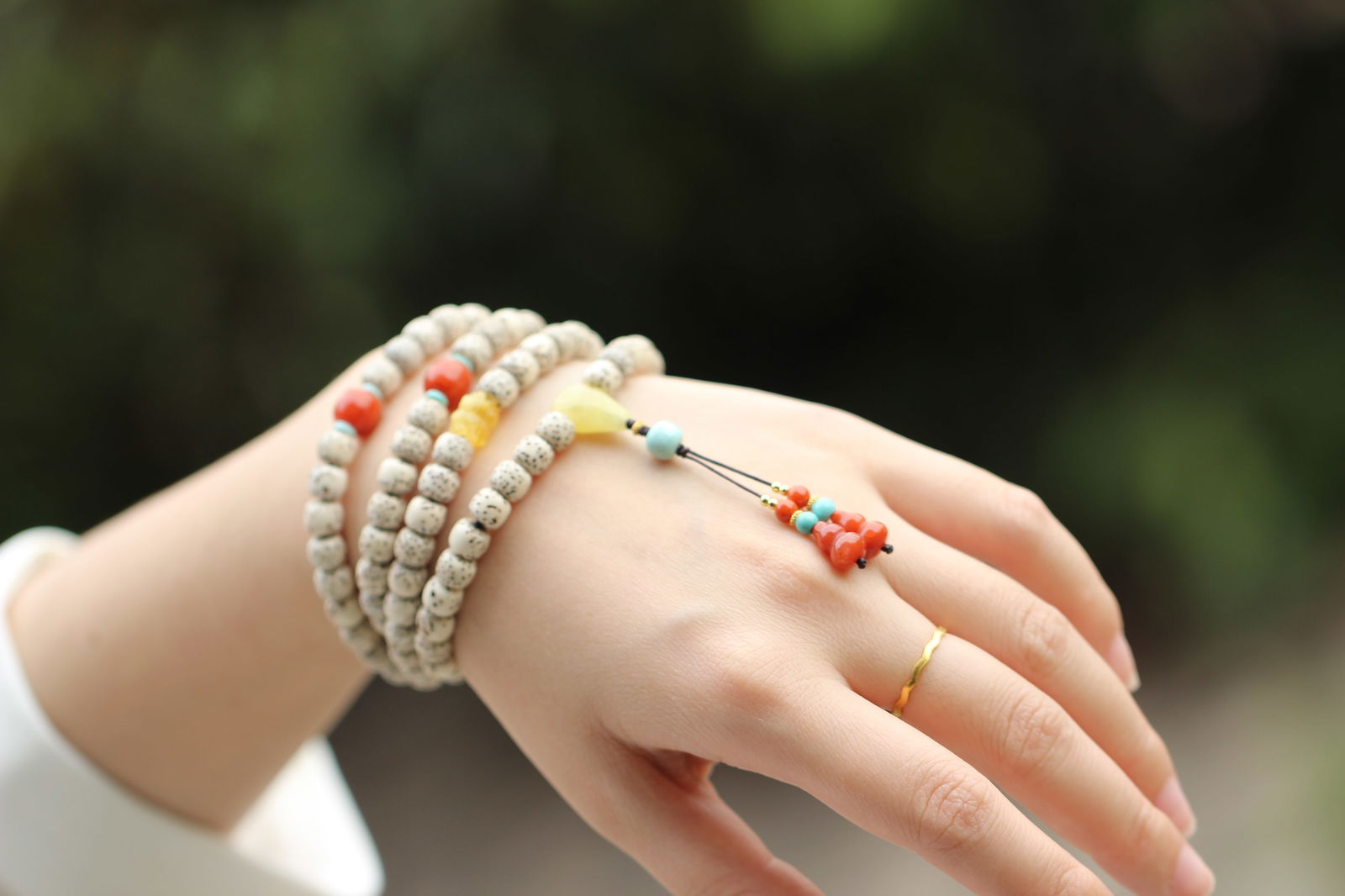 108-bead Bodhi seed prayer beads, can be used as a bracelet or necklace. - 4