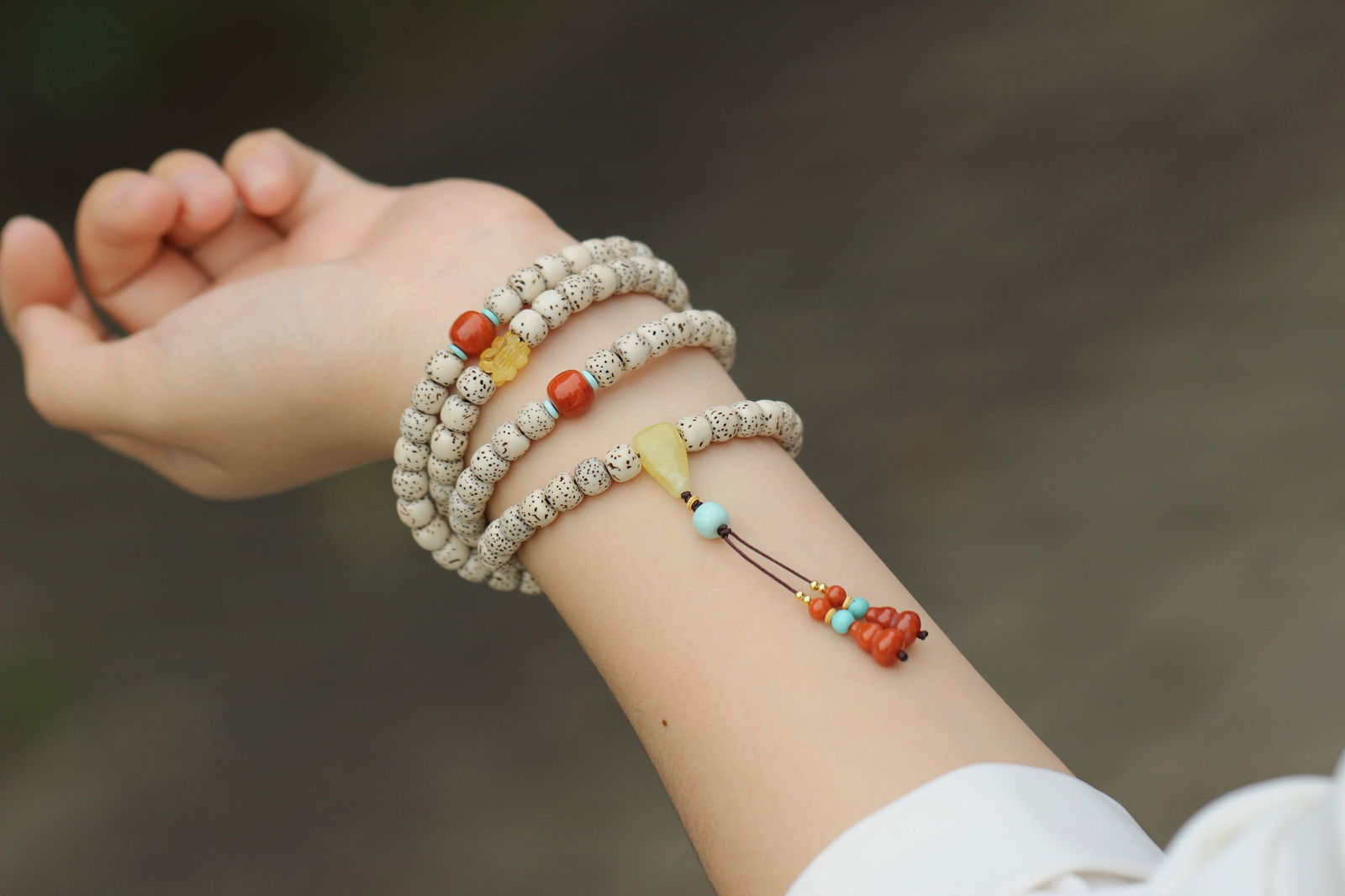 108-bead Bodhi seed prayer beads, can be used as a bracelet or necklace. - 5