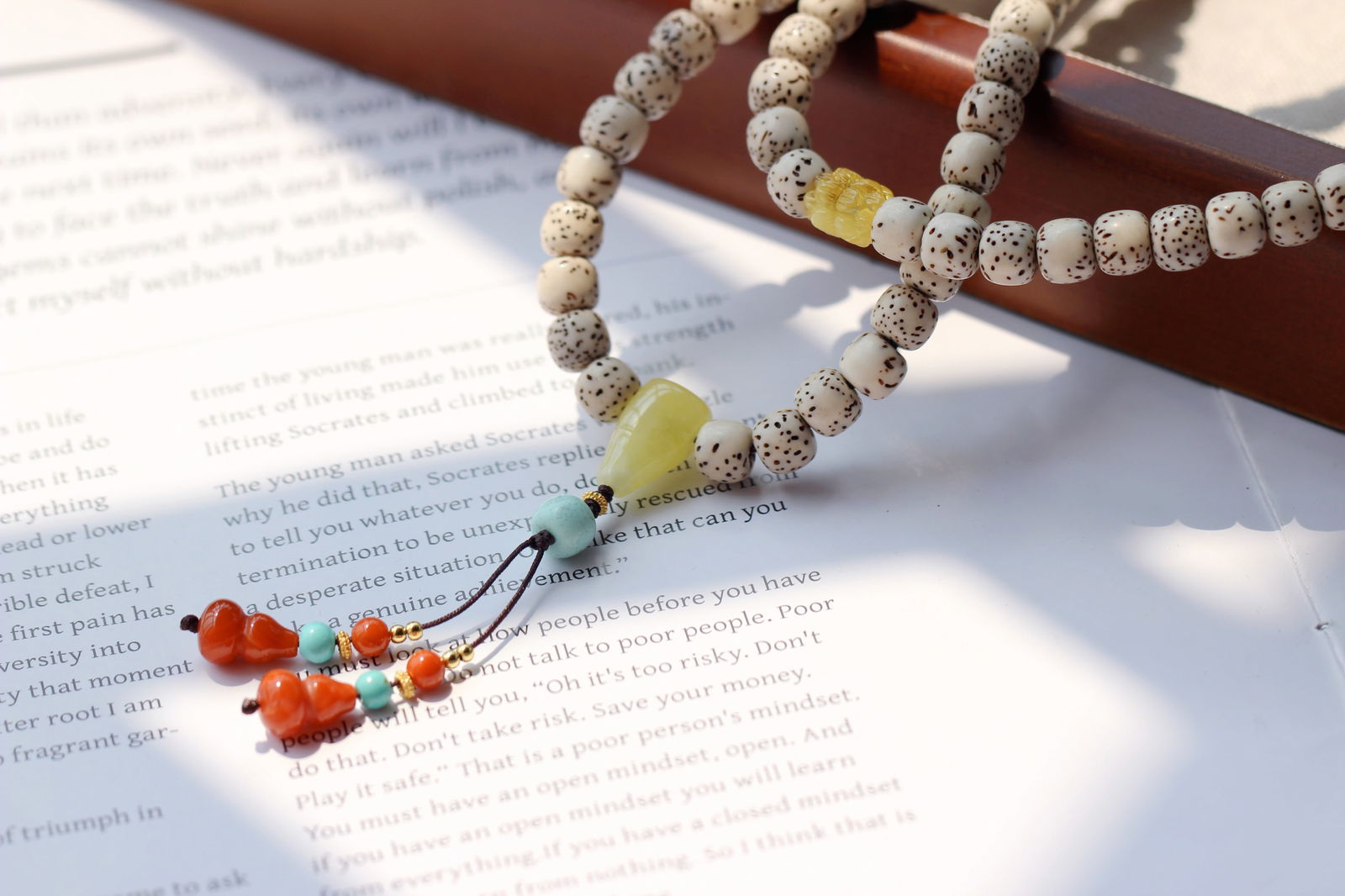 108-bead Bodhi seed prayer beads, can be used as a bracelet or necklace. - 7