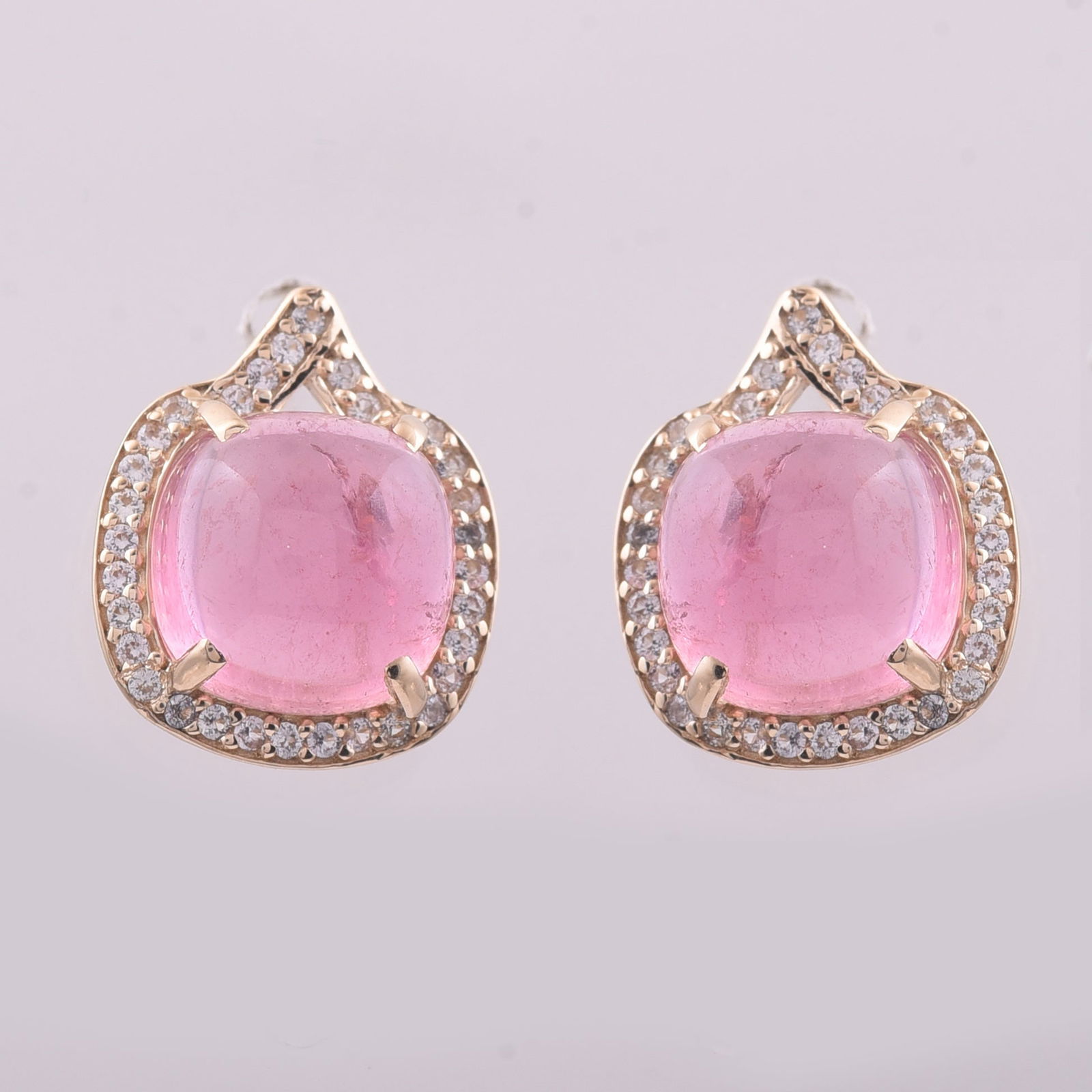 5.42 Ct Cushion Tourmaline 9K Gold Earrings: 5.42 Total Carat Tourmaline 9K Gold Earrings Specifications - Total Weight 2.514 g - Center Gemstone Tourmaline - Gemstone Carat Weight 5.15 Carats - Gemstone Measurements 8X8 mm - Additional