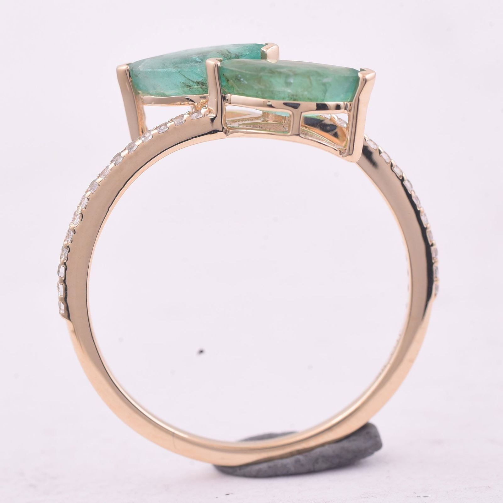 1.20 Ct Marquise Emerald 9K Gold Ring - 4