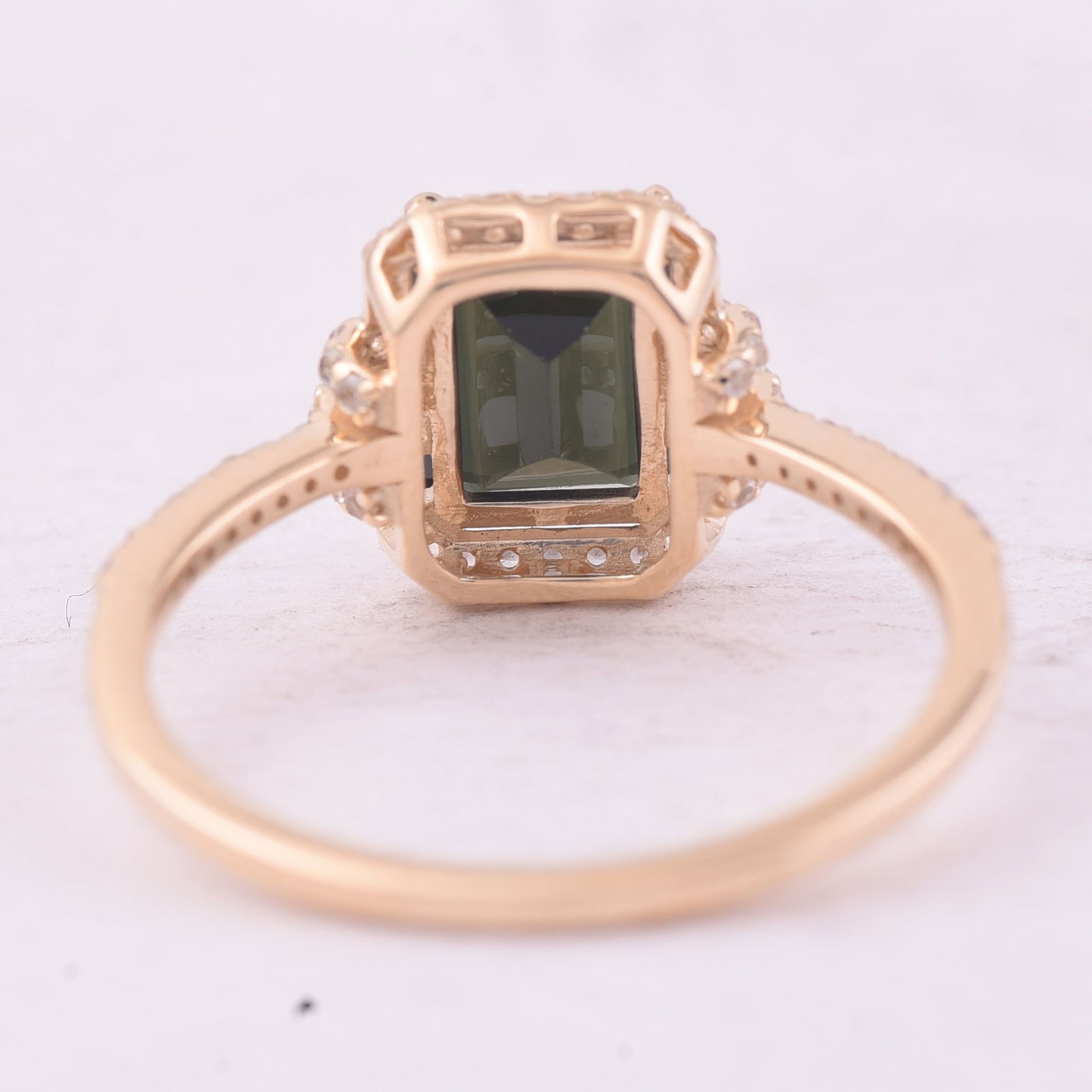 1.71 Ct Octagon Tourmaline 9K Gold Ring - 3