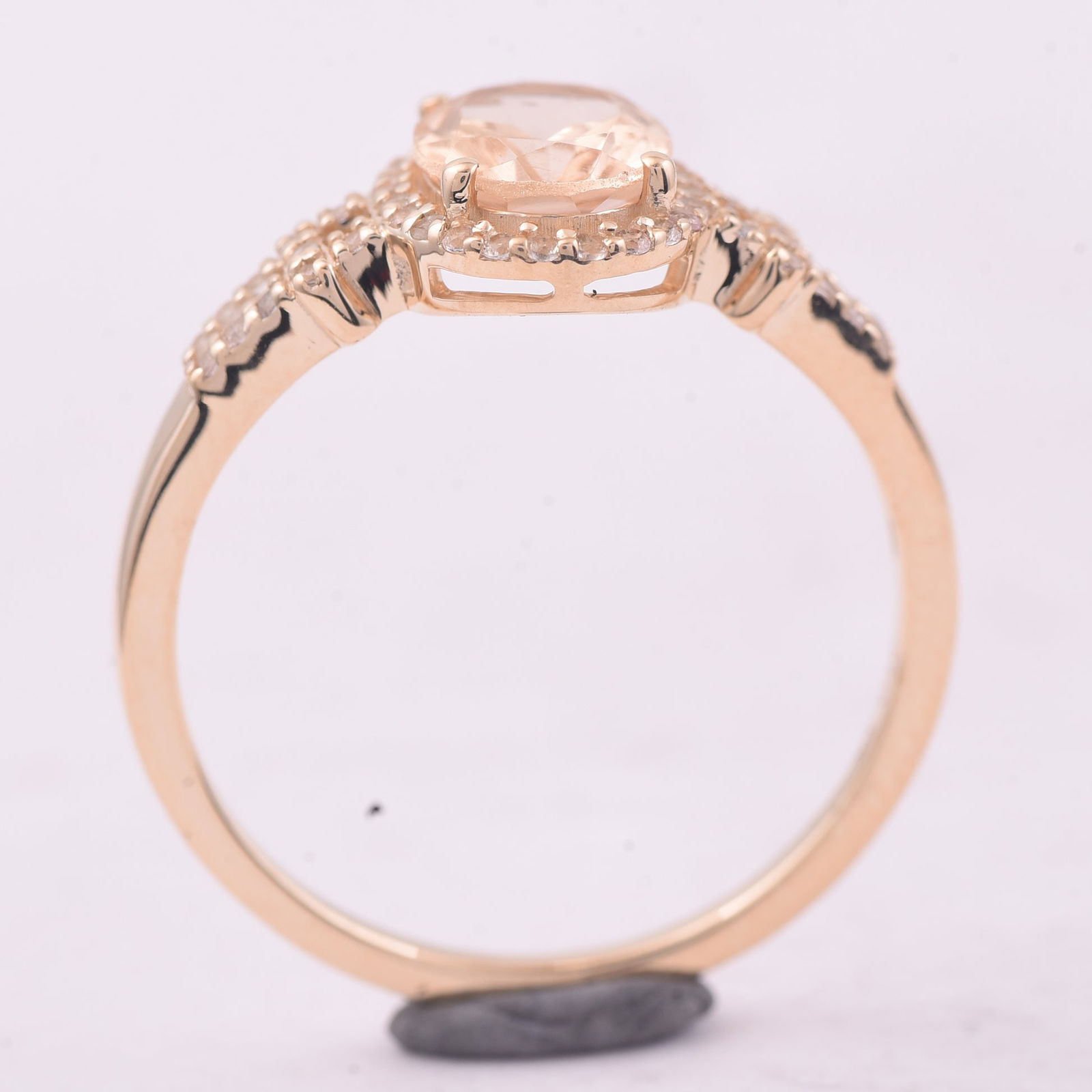 1.24 Ct Oval Tourmaline 9K Gold Ring - 4