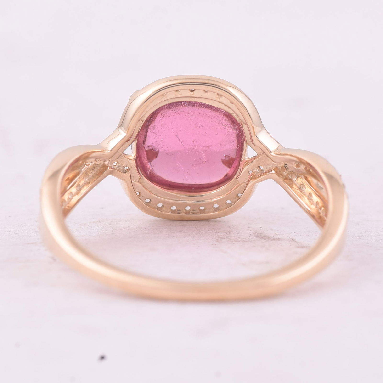 2.37 Ct Cushion Tourmaline 9K Gold Ring - 3