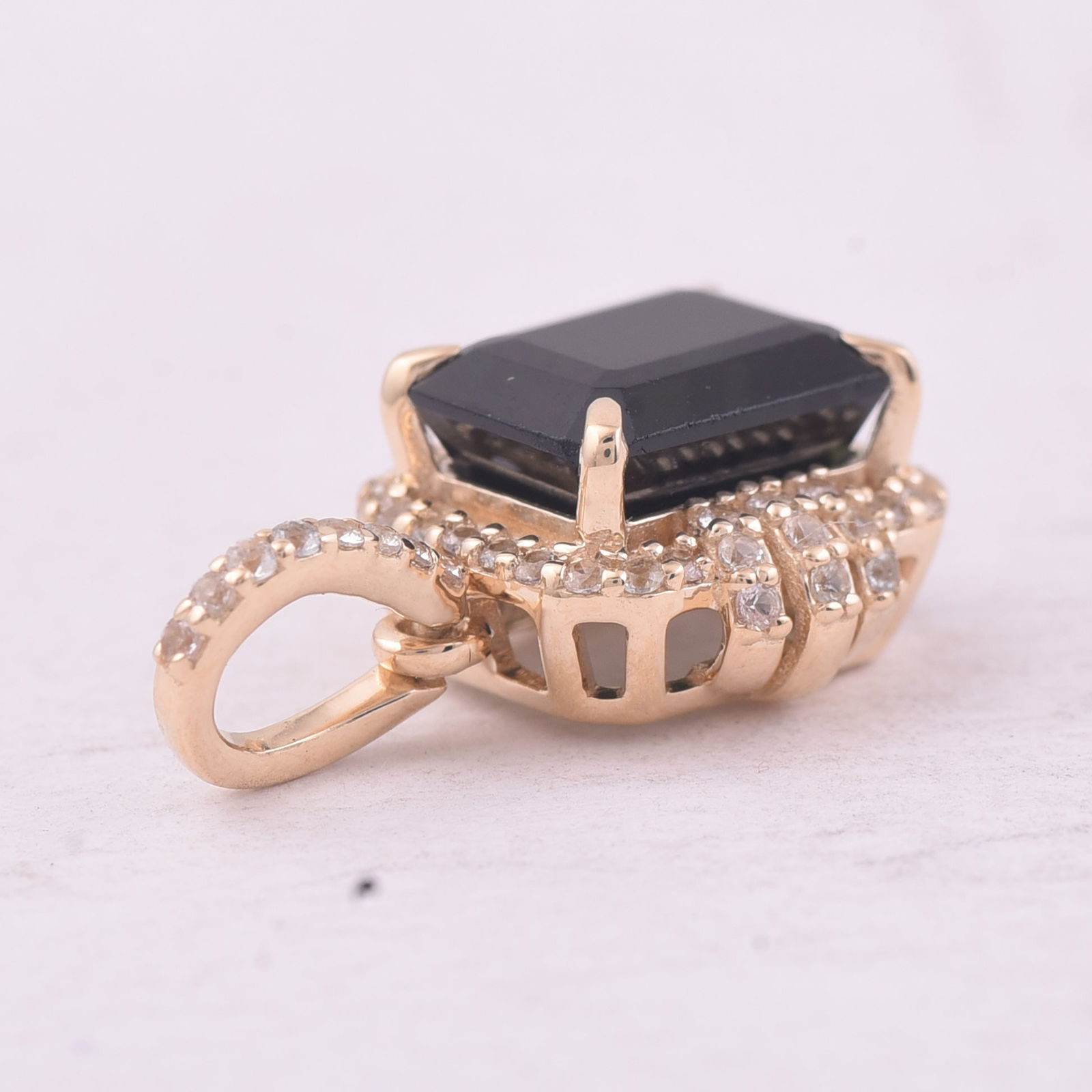 2.07 Ct Octagon Tourmaline 9K Gold Pendant - 4