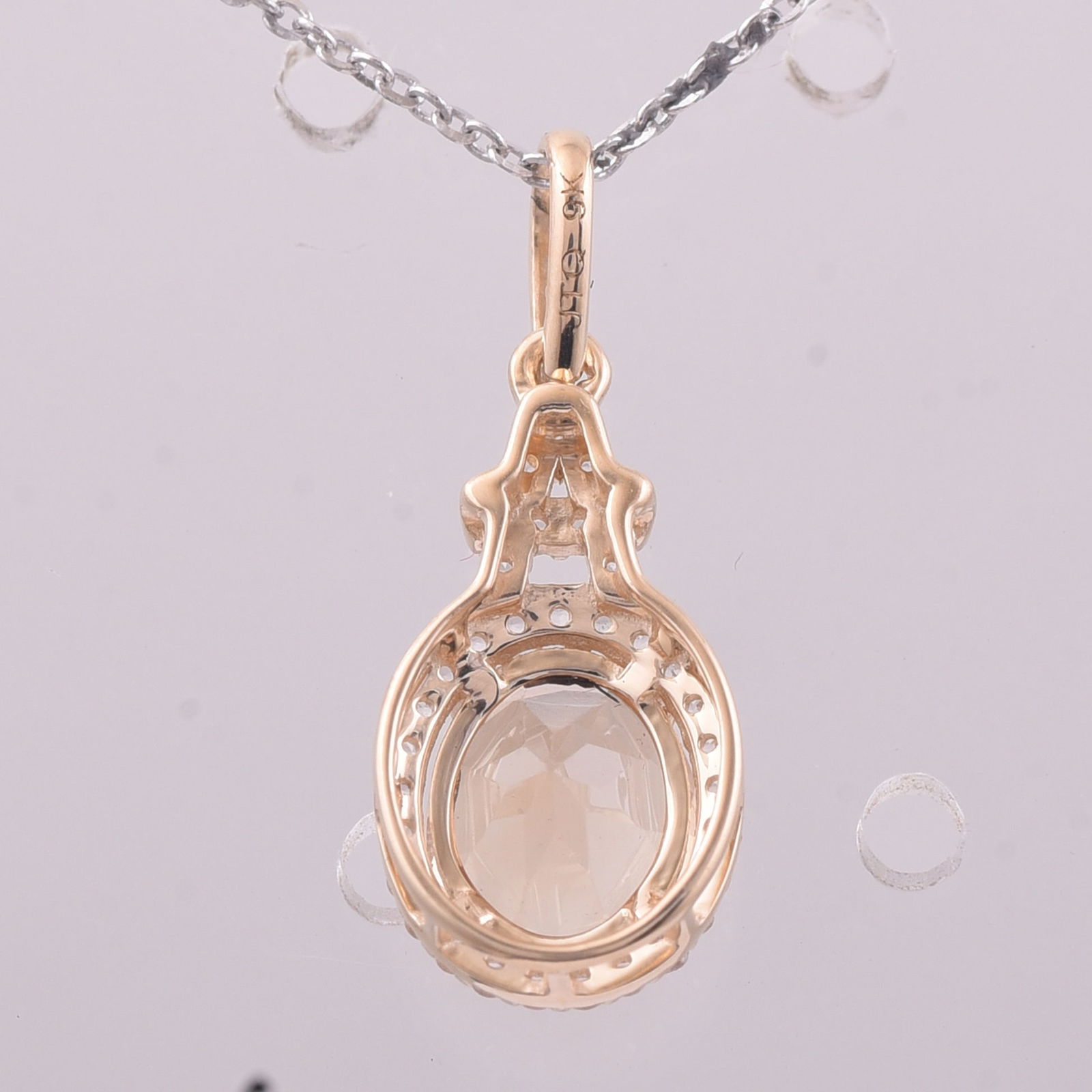 1.37 Ct Oval Tourmaline 9K Gold Pendant - 3