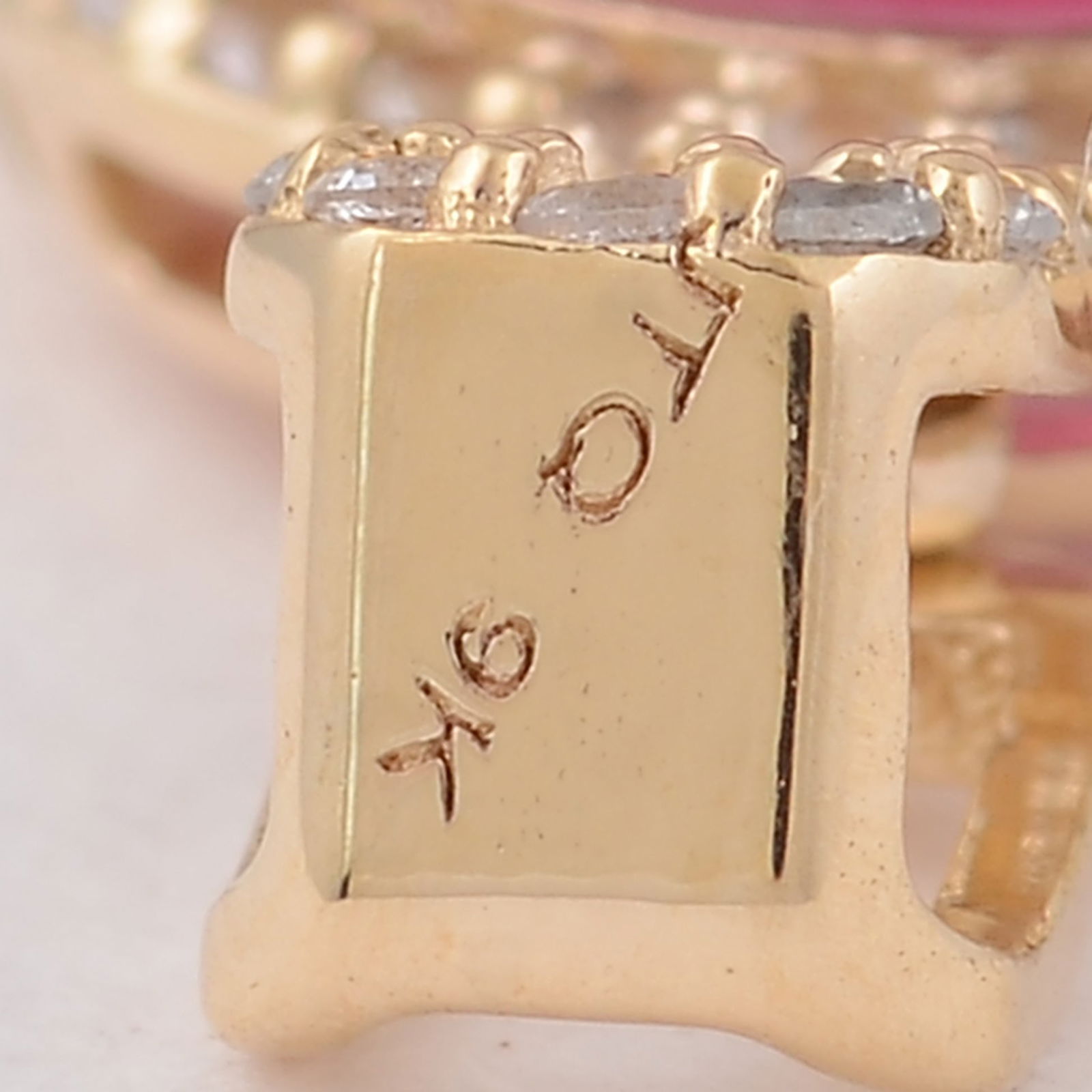 4.08 Ct Oval Tourmaline 9K Gold Pendant - 5