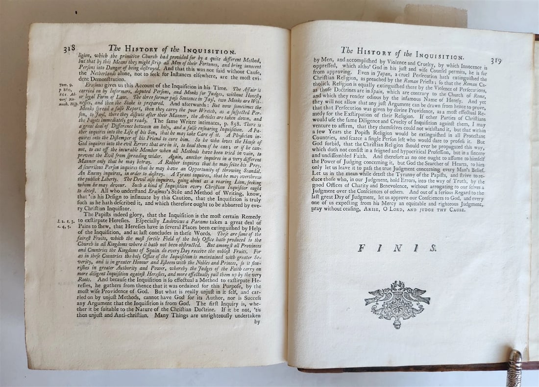 1731 HISTORY of INQUISITION in ENGLISH by Limborch antique ILLUSTRATED - 13
