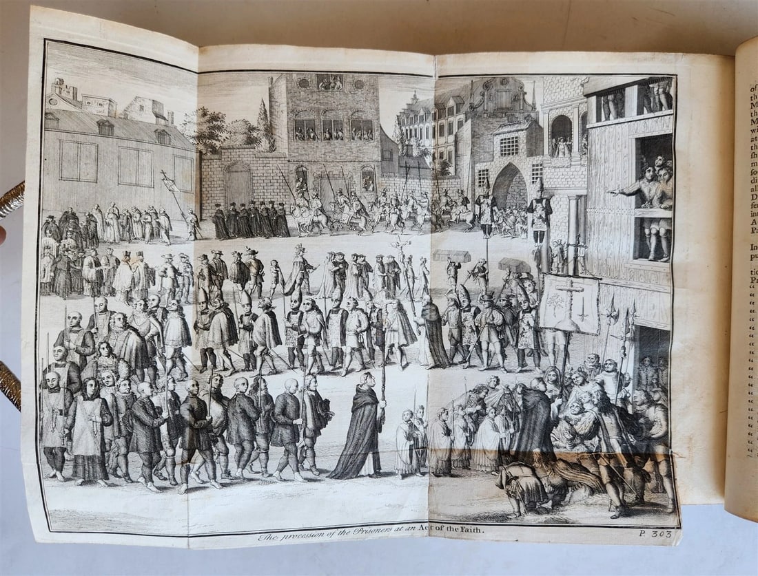 1731 HISTORY of INQUISITION in ENGLISH by Limborch antique ILLUSTRATED - 6