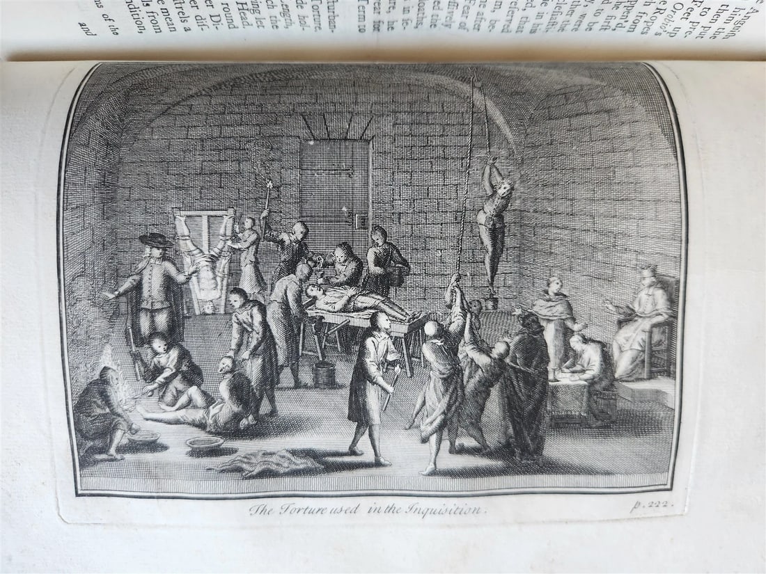 1731 HISTORY of INQUISITION in ENGLISH by Limborch antique ILLUSTRATED - 8