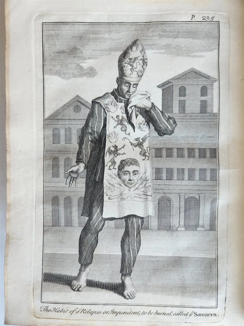 1731 HISTORY of INQUISITION in ENGLISH by Limborch antique ILLUSTRATED - 9