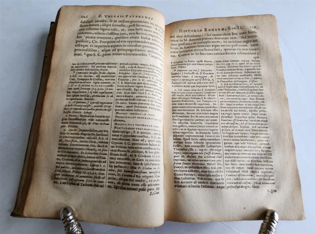 1668 ROMAN HISTORY by Velleius Paterculus antique ARMORIAL VELLUM BINDING - 7