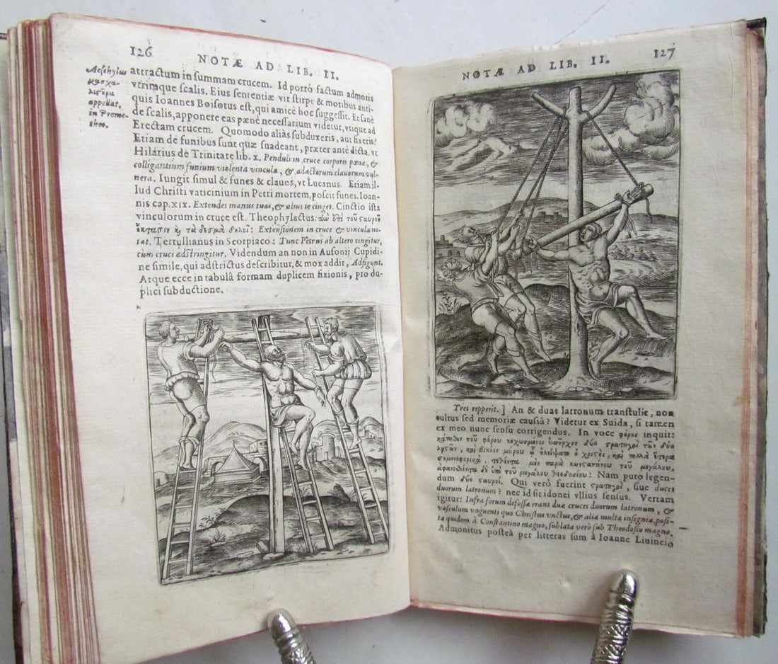1602 DE CRUCE LIBRI TRES by Justus LIPSIUS antique ILLUSTRATED w/ 19 WOODCUTS - 16