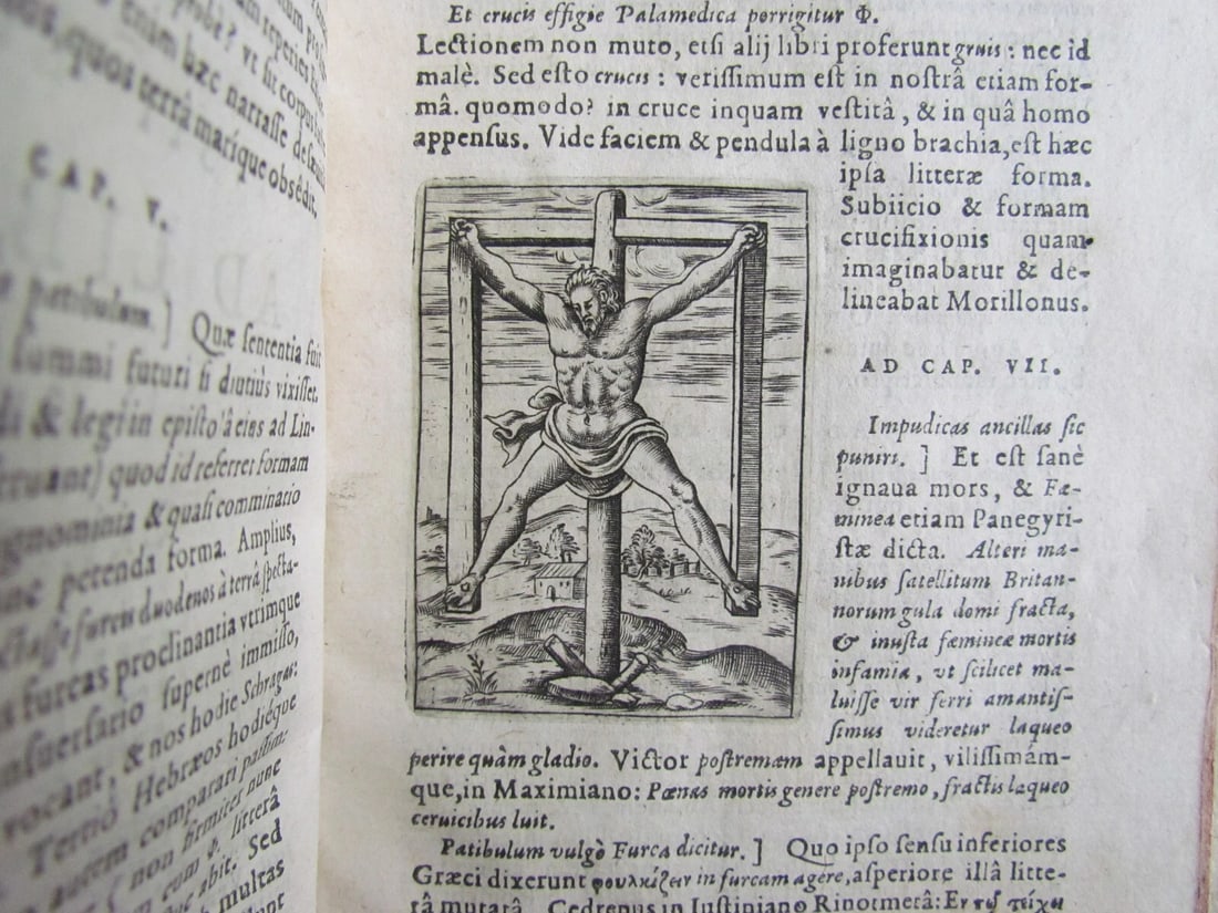 1602 DE CRUCE LIBRI TRES by Justus LIPSIUS antique ILLUSTRATED w/ 19 WOODCUTS - 18