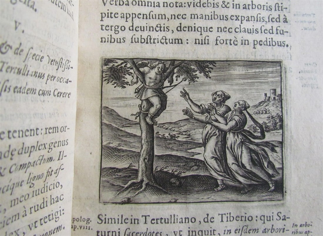 1602 DE CRUCE LIBRI TRES by Justus LIPSIUS antique ILLUSTRATED w/ 19 WOODCUTS - 7