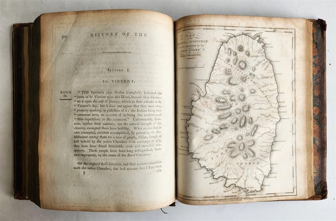 1794 HISTORY of BRITISH COLONIES in WEST INDIES ILUSTRATED antique 2 VOLS - 10