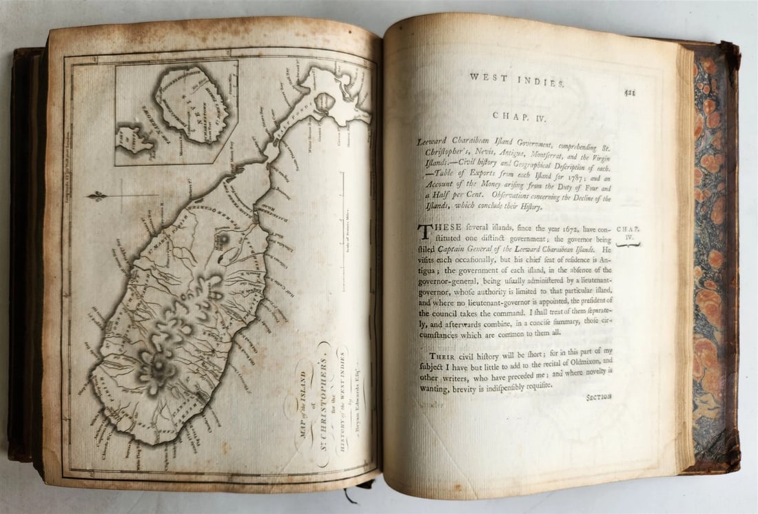 1794 HISTORY of BRITISH COLONIES in WEST INDIES ILUSTRATED antique 2 VOLS - 11