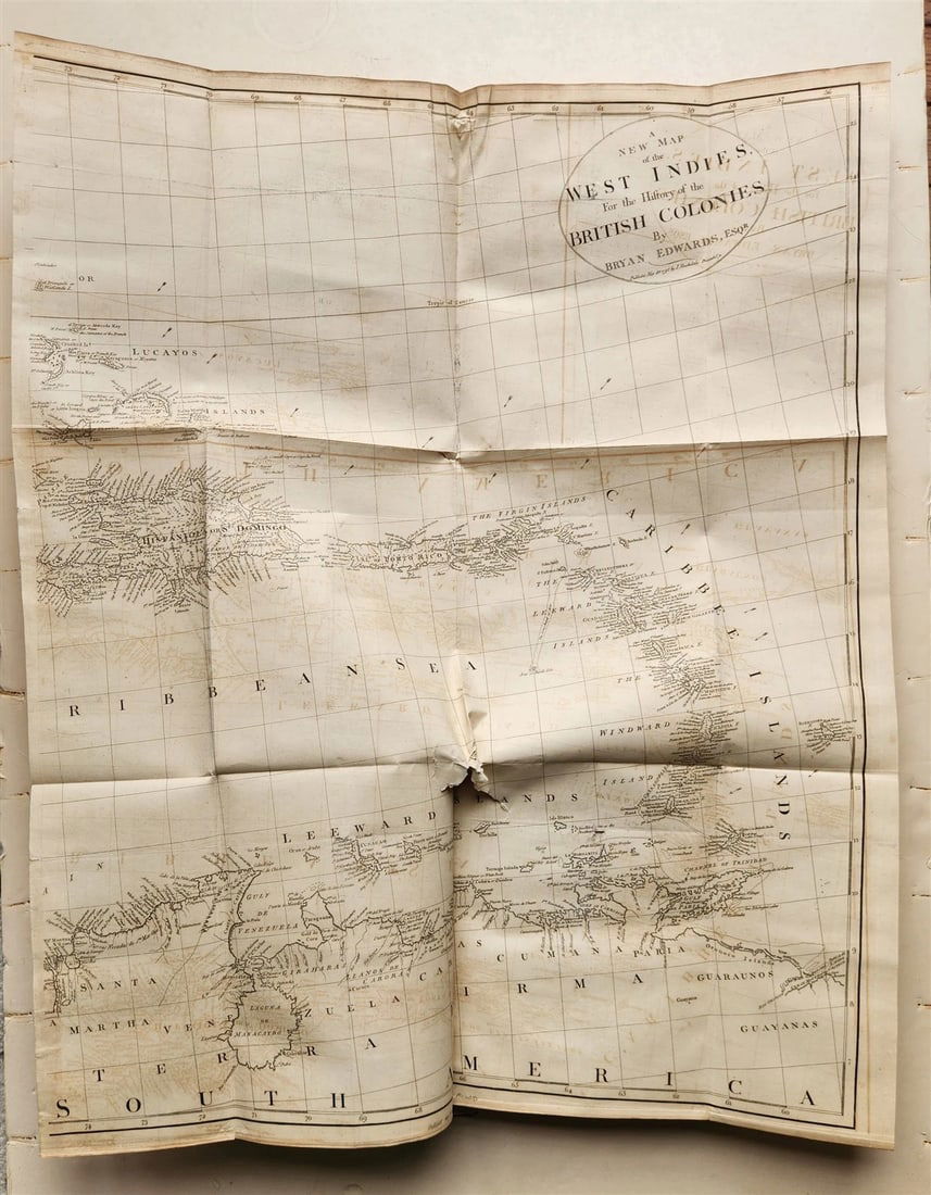 1794 HISTORY of BRITISH COLONIES in WEST INDIES ILUSTRATED antique 2 VOLS - 7