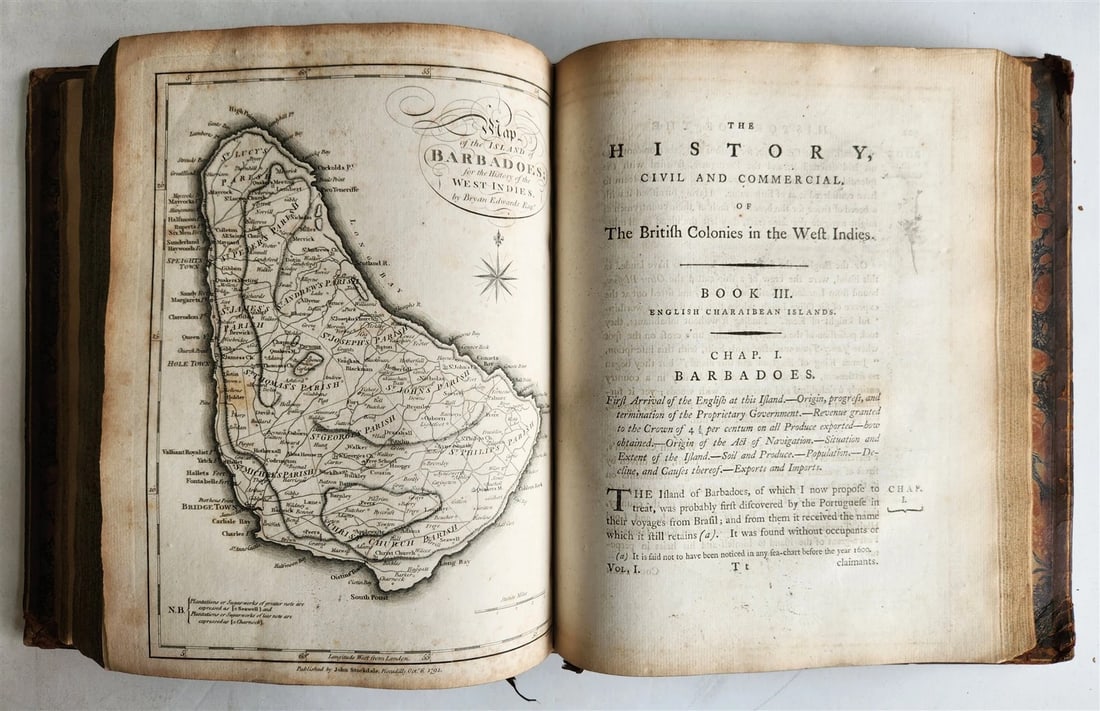1794 HISTORY of BRITISH COLONIES in WEST INDIES ILUSTRATED antique 2 VOLS - 9