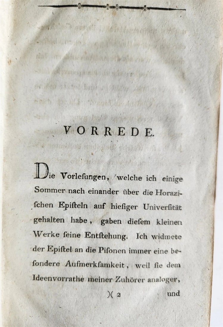 1791 HORACE Epistle to the Pisones in GERMAN antique ARMORIAL BINDING - 7