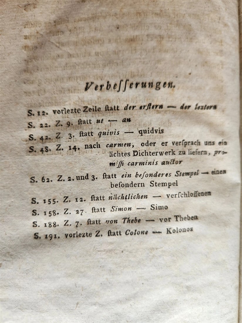 1791 HORACE Epistle to the Pisones in GERMAN antique ARMORIAL BINDING - 9