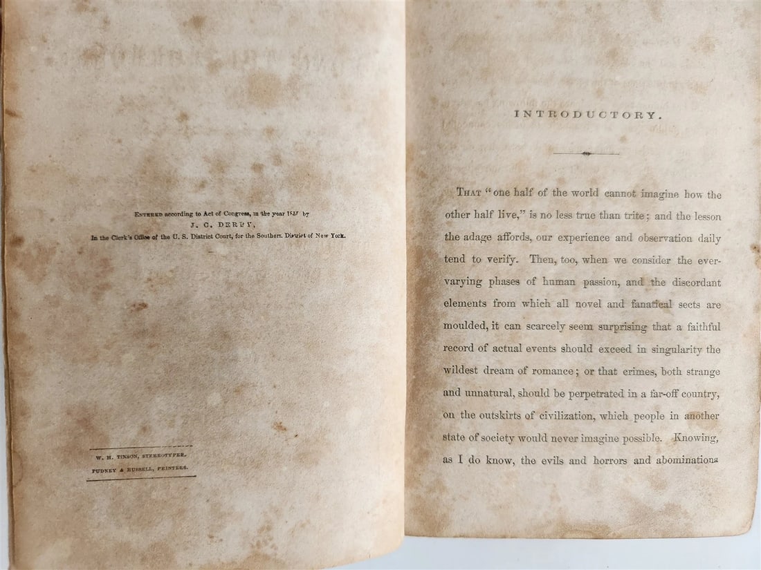 1856 FEMALE LIFE AMONG THE MORMONS in ENGLISH antique AMERICANA - 4