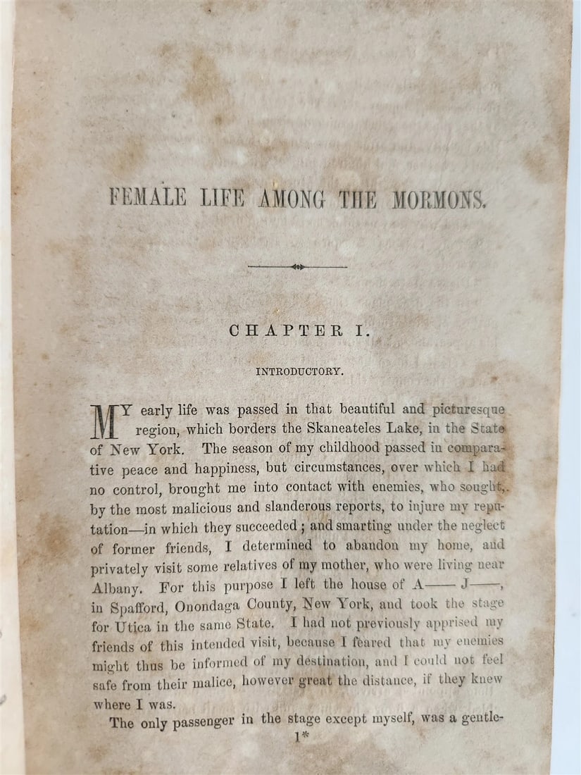 1856 FEMALE LIFE AMONG THE MORMONS in ENGLISH antique AMERICANA - 5