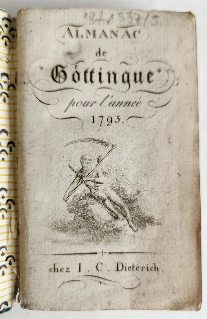 1794 ALMANAC de GOTTINQUE ILLUSTRATED ANTIQUE in French - 2