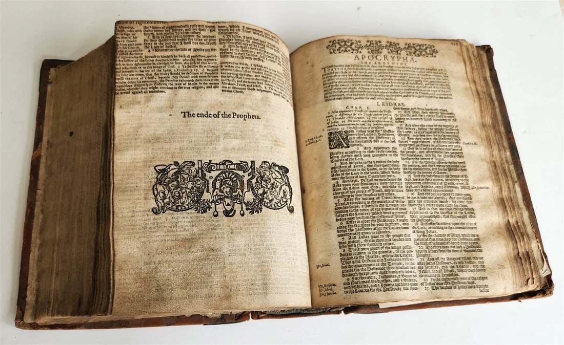 1594 BIBLE in ENGLISH antique OLD & NEW TESTAMENT Deputies of Christopher Barker - 6