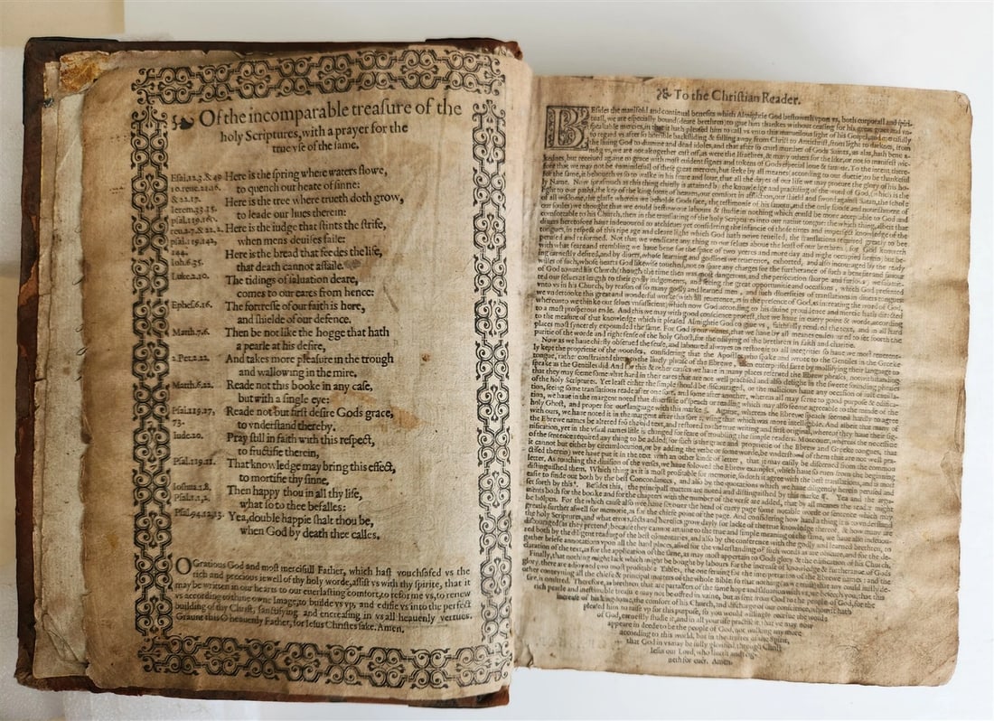 1594 BIBLE in ENGLISH antique OLD & NEW TESTAMENT Deputies of Christopher Barker - 8