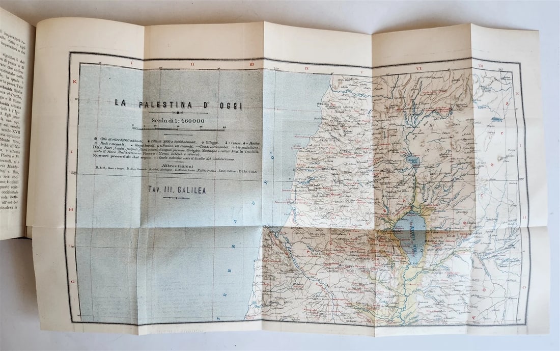1896 PALESTINE TODAY 2 volumes in ITALIAN antique ILLUSTRATED w/ MAPS - 6