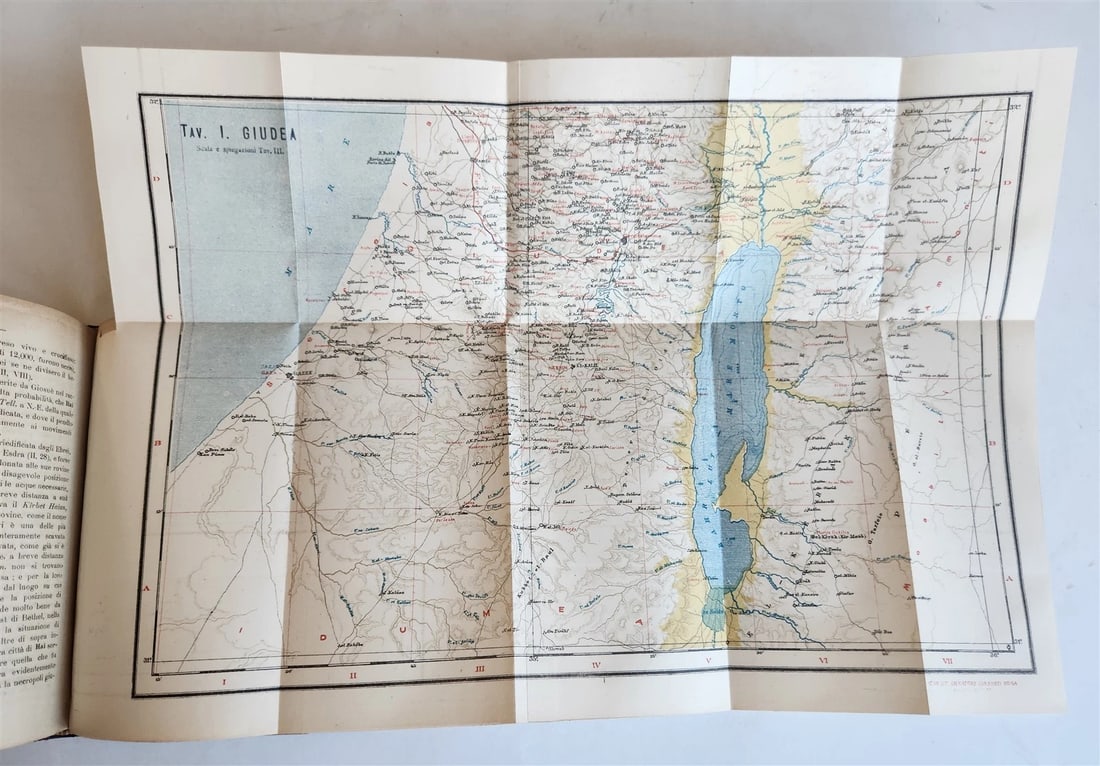 1896 PALESTINE TODAY 2 volumes in ITALIAN antique ILLUSTRATED w/ MAPS - 8