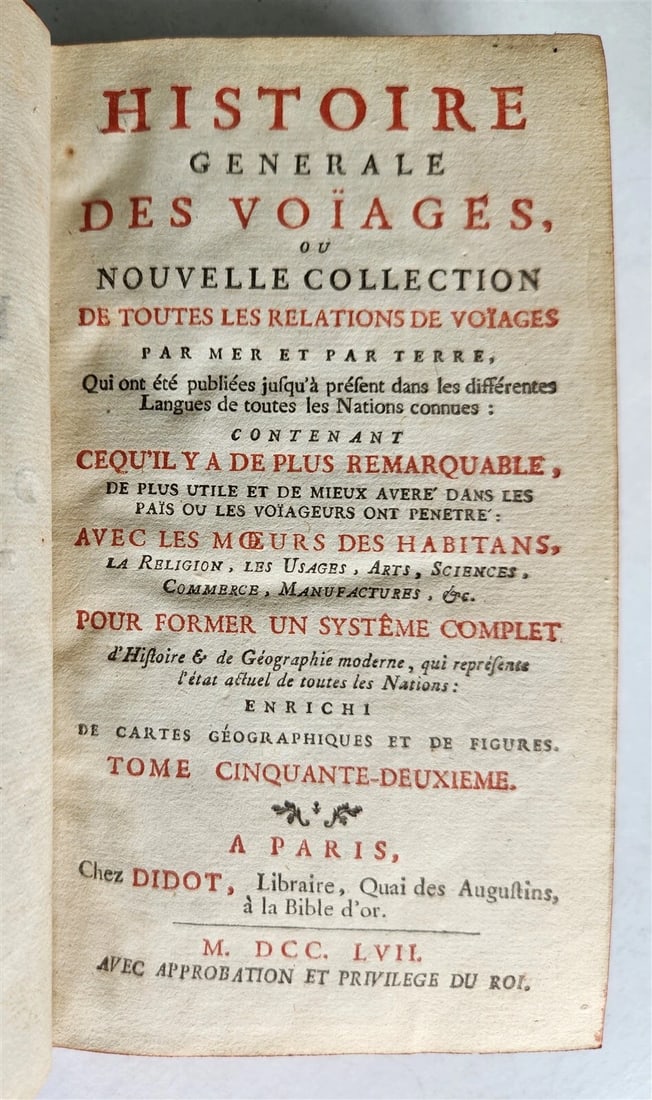 1757 HISTOIRE des VOYAGES antique Vol.52 PERU INCAS TRAVELS illustrated: Title: 1757 HISTOIRE des VOYAGES antique Vol.52 PERU INCAS TRAVELS illustrated Description: HISTOIRE GENERALE des VOYAGES ou NOUVELLE COLLECTION de toutes les relations de voïages par mer et par