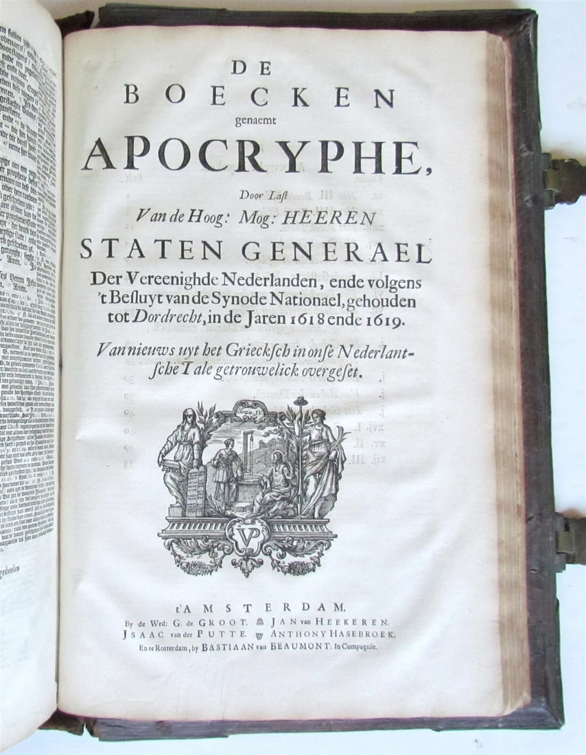 1738 BIBLE in DUTCH ILLUSTRATED w/ MAPS antique MASSIVE FOLIO BIBLIA - 10