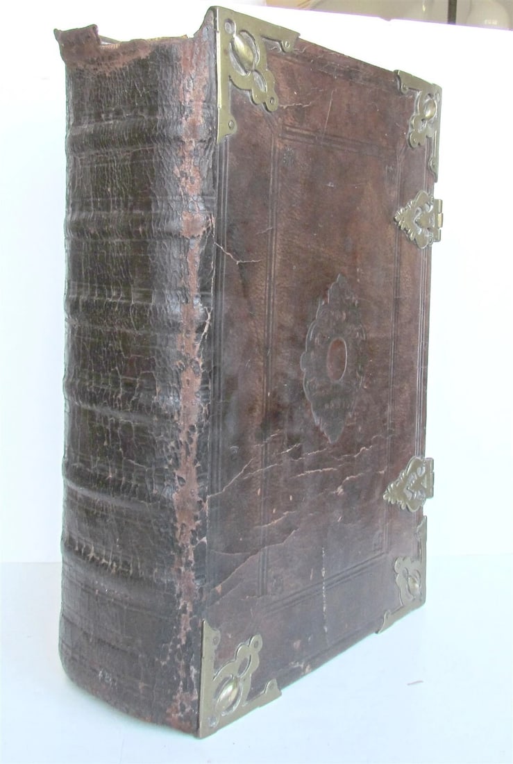 1738 BIBLE in DUTCH ILLUSTRATED w/ MAPS antique MASSIVE FOLIO BIBLIA - 2