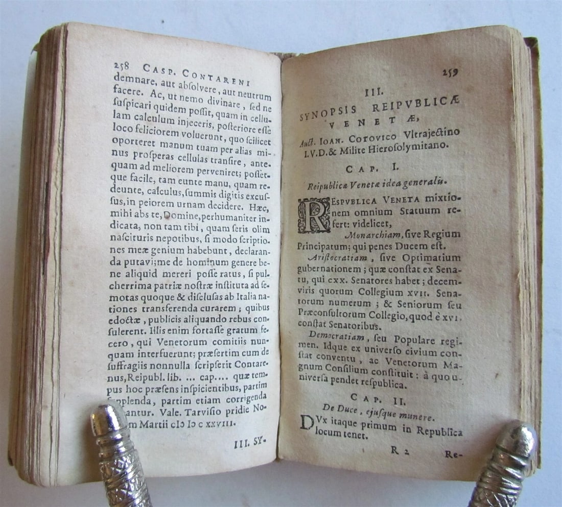 1628 VENICE REPUBLIC ELZEVIR PRESS De Republica Venetorum antique VELLUM BINDING - 4