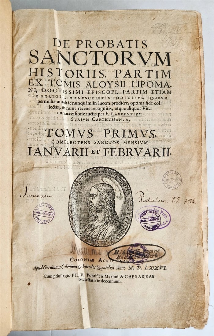 1576 LIVES of SAINTS by Laurentius Surius antique 16th century FOLIO: Title: 1576 LIVES of SAINTS by Laurentius Surius antique 16th century FOLIO Description: Surius, Laurentius De probatis sanctorum historiis, partim ex tomis Aloysii Lipomani ... partim etiam ex egregi