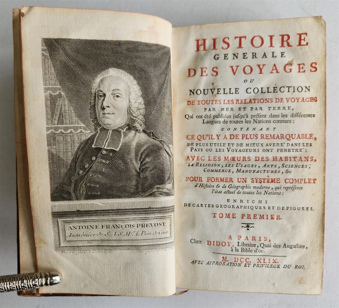 1749 HISTOIRE des VOYAGES VOL.1 antique illustrated TRAVELS to AFRICA & INDIA: Title: 1749 HISTOIRE des VOYAGES VOL.1 antique illustrated TRAVELS to AFRICA & INDIA Description: HISTOIRE GENERALE des VOYAGES ou NOUVELLE COLLECTION de toutes les relations de voïages par mer e