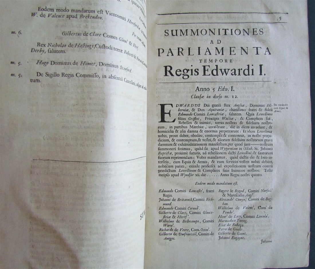 1685 SUMMONS of NOBILITY to PARLIAMENTS by William Dugdale antique London - 3