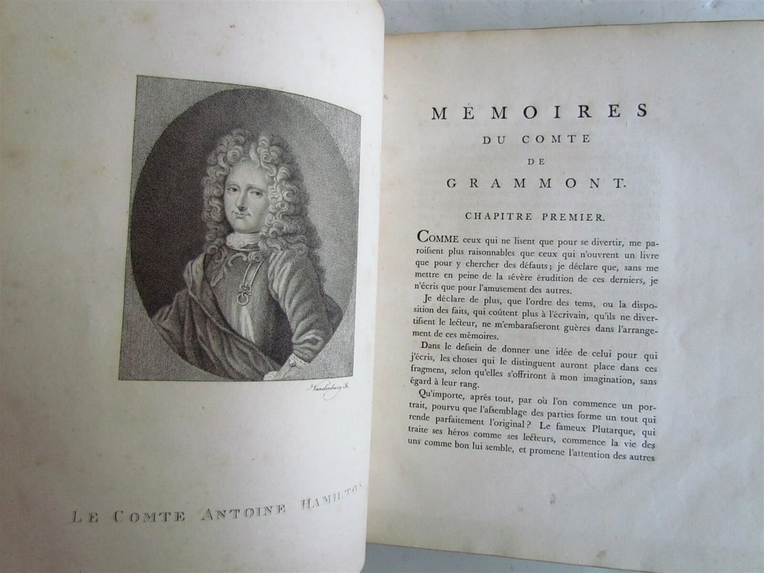 MEMOIRES du COMTE DE GRAMMONT 18th century antique Antoine Hamilton ILLUSTRATED - 3
