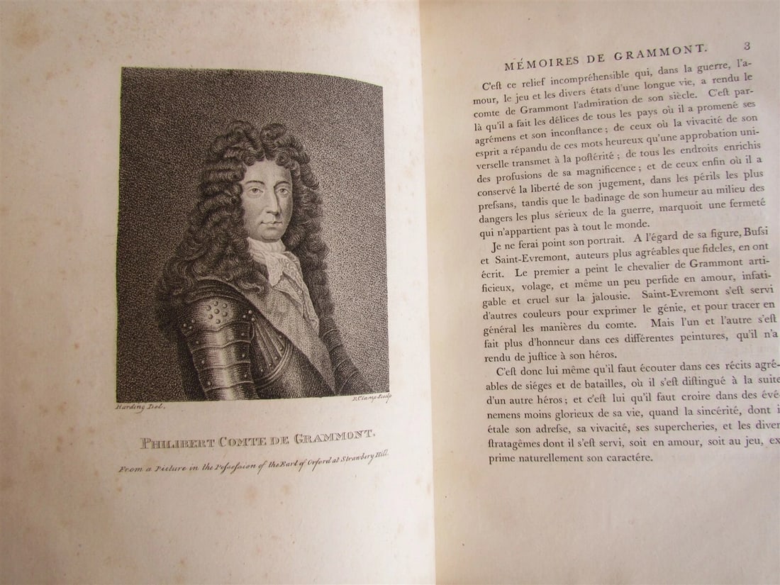 MEMOIRES du COMTE DE GRAMMONT 18th century antique Antoine Hamilton ILLUSTRATED - 4