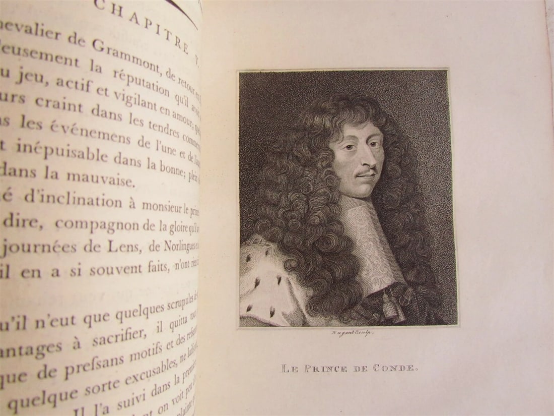 MEMOIRES du COMTE DE GRAMMONT 18th century antique Antoine Hamilton ILLUSTRATED - 9