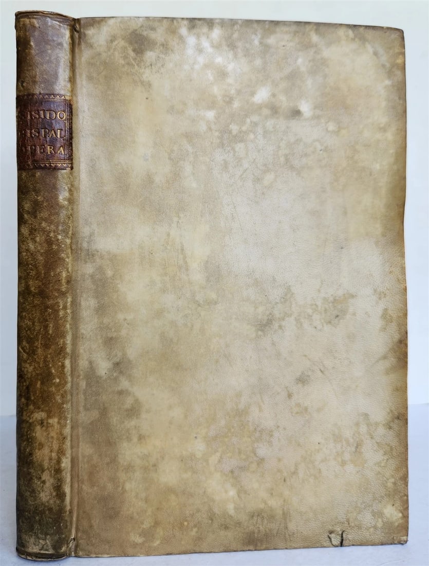 1577 ENCYCLOPEDIA of SCIENCE by ISIDORE von SEVILLA antique VELLUM BOUND FOLIO - 3