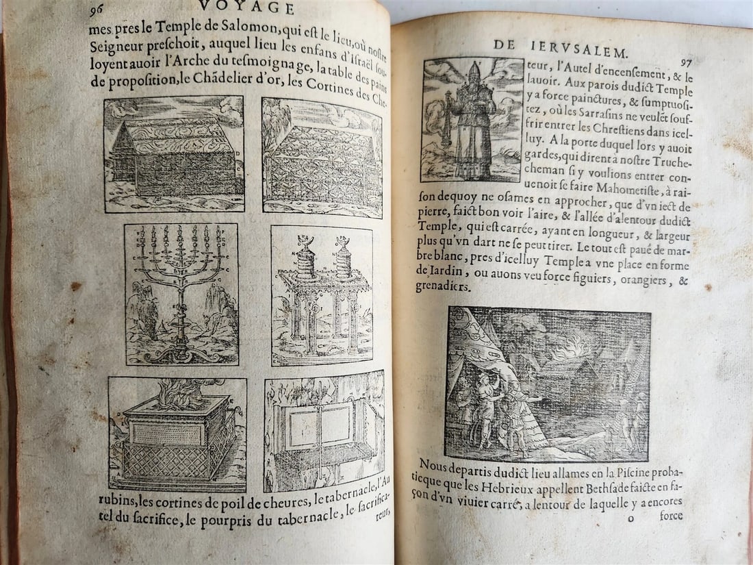 1573 VOYAGE to JERUSALEM & HOLY LAND PLACES antique FULLY ILLUSTRATED w/ MAPS - 17